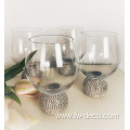 custom Cocktail glass set with diamond decoration stem